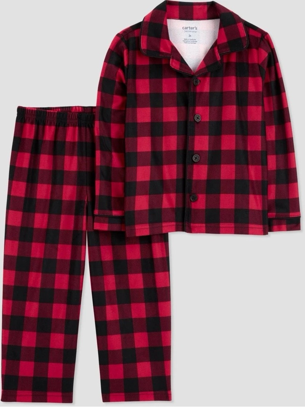 Carter's Just One You® Toddler Boys' 2pc Long Sleeve Buffalo Christmas PJs